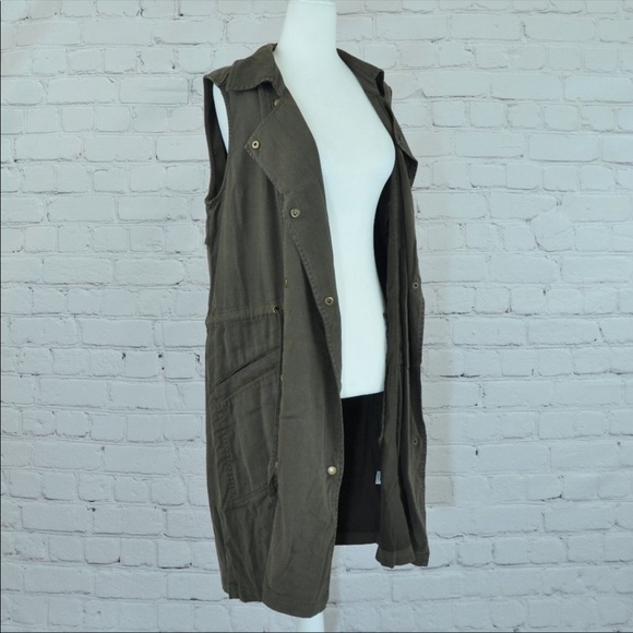๐ Michael Stars Double Breasted Trench Vests SIZE Medium - Picture 2 of 12